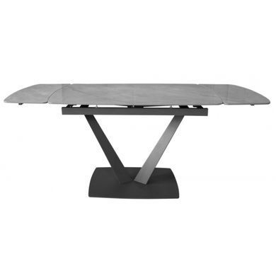 Стіл розкладний ELVI GREY ROCK Concepto 120(180)x80 Кераміка Глянець Сірий фотографія