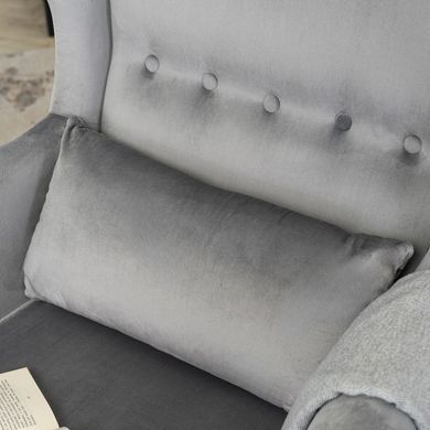 Крісло м'яке оксамитове MEBEL ELITE KLARIS 2 Velvet Сірий фотографія