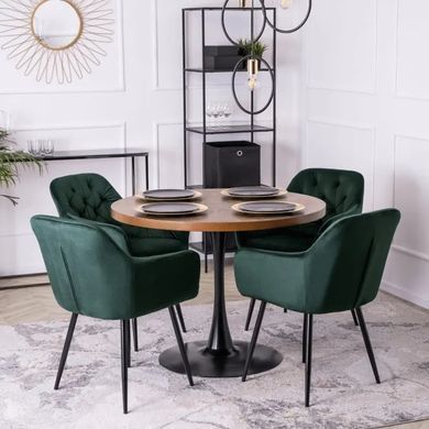 Стілець оксамитовий MEBEL ELITE VIKI Velvet зелений фотографія