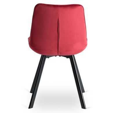 Стілець оксамитовий MEBEL ELITE RICK Velvet, Бордовий фотографія