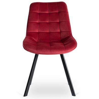 Стілець оксамитовий MEBEL ELITE RICK Velvet, Бордовий фотографія
