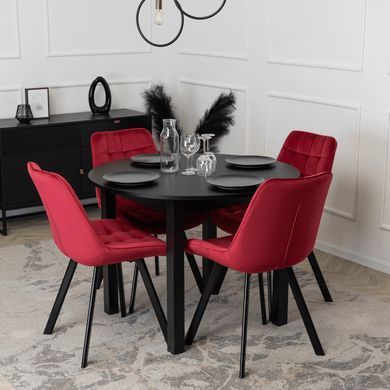Стілець оксамитовий MEBEL ELITE RICK Velvet, Бордовий фотографія