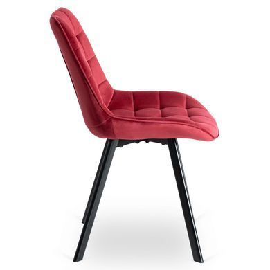 Стілець оксамитовий MEBEL ELITE RICK Velvet, Бордовий фотографія