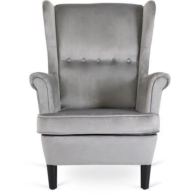 Крісло м'яке оксамитове MEBEL ELITE KLARIS 2 Velvet Сірий фотографія