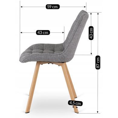 Стул MEBEL ELITE KATHY Серый фотография