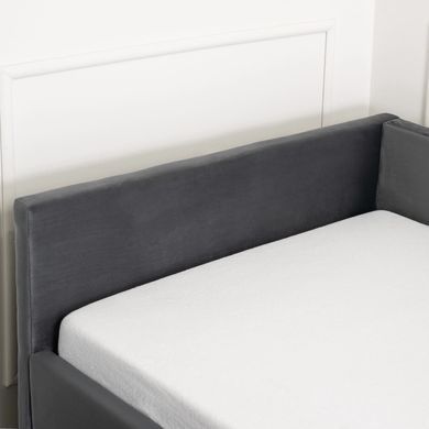Ліжко оксамитове MEBEL ELITE JONAS Velvet 90x200 Сірий фотографія