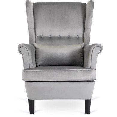 Крісло м'яке оксамитове MEBEL ELITE KLARIS 2 Velvet Сірий фотографія