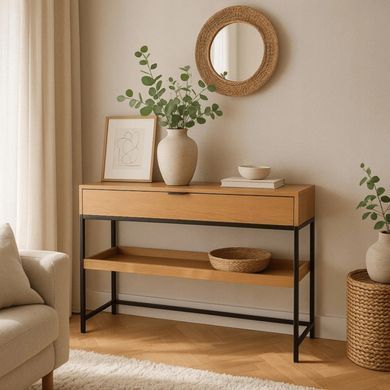 Консоль MEBEL ELITE RUBY 110 дуб фотография