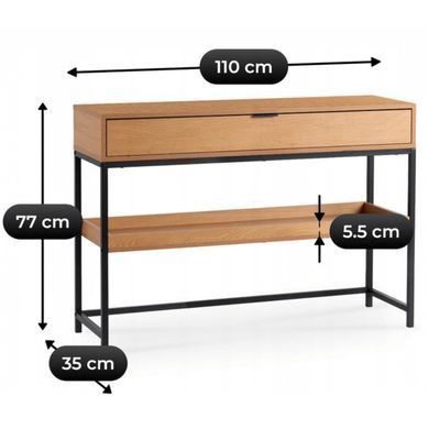 Консоль MEBEL ELITE RUBY 110 дуб фотография