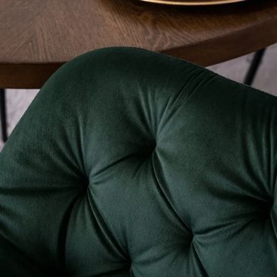 Стілець оксамитовий MEBEL ELITE VIKI Velvet зелений фотографія