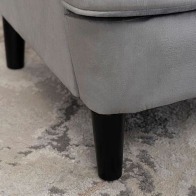 Крісло м'яке оксамитове MEBEL ELITE KLARIS 2 Velvet Сірий фотографія