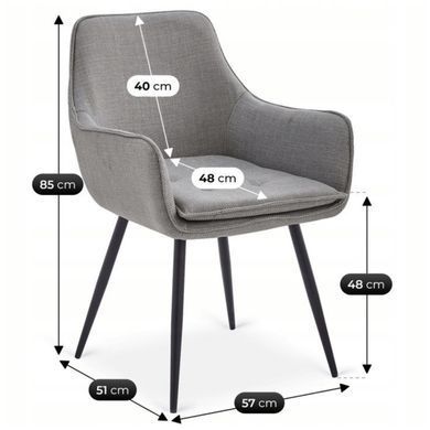 Стілець MEBEL ELITE EDRICK Сірий фотографія