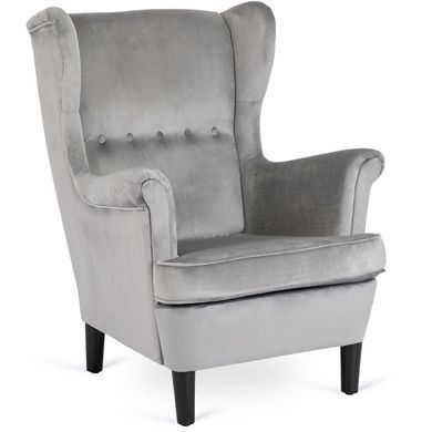 Крісло м'яке оксамитове MEBEL ELITE KLARIS 2 Velvet Сірий фотографія