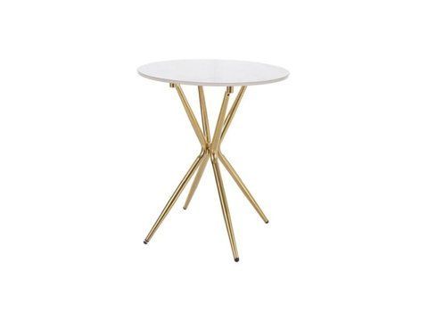 Журнальний столик AZALIA CERAMIC Signal 50x50 Білий Глянець / Золото фотографія