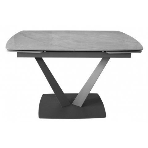 Стіл розкладний ELVI GREY ROCK Concepto 120(180)x80 Кераміка Глянець Сірий фотографія