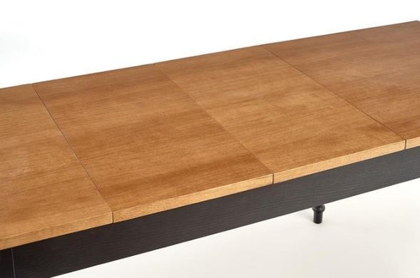 Стол раскладной ROCOCO Halmar 140(220)x80 Темный Дуб/Черный фотография