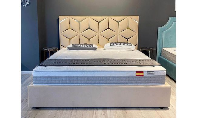Кровать КРИСТАЛ Prestol 180x200 Бежевый велюр фотография