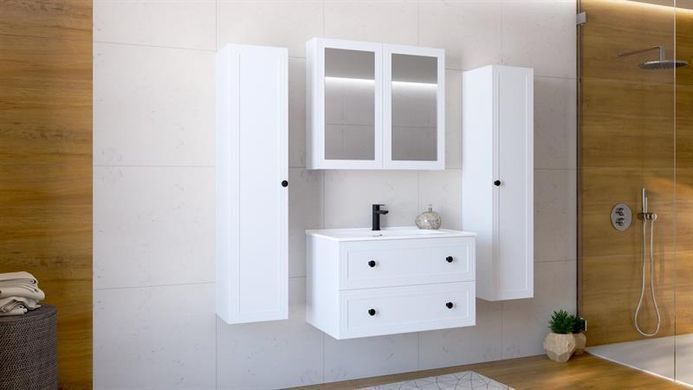 Шкафчик зеркальный для ванной комнаты TORETO 70x80/2D Halmar Белый