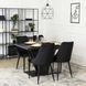 Комплект стіл розкладний MEBEL ELITE CLARK 120(160)х80 см Чорний +4 стільці CORK Чорний