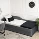 Ліжко оксамитове MEBEL ELITE JONAS Velvet 90x200 Сірий