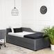 Ліжко оксамитове MEBEL ELITE JONAS Velvet 90x200 Сірий