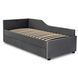 Ліжко оксамитове MEBEL ELITE JONAS Velvet 90x200 Сірий
