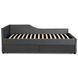 Ліжко оксамитове MEBEL ELITE JONAS Velvet 90x200 Сірий