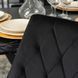Комплект стіл розкладний MEBEL ELITE CLARK 120(160)х80 см Чорний +4 стільці CORK Чорний