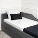 Ліжко оксамитове MEBEL ELITE JONAS Velvet 90x200 Сірий
