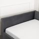 Ліжко оксамитове MEBEL ELITE JONAS Velvet 90x200 Сірий