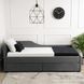 Ліжко оксамитове MEBEL ELITE JONAS Velvet 90x200 Сірий