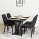 Комплект стіл розкладний MEBEL ELITE CLARK 120(160)х80 см Чорний +4 стільці CORK Чорний