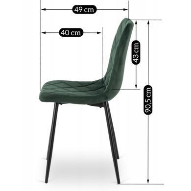 Стілець оксамитовий MEBEL ELITE FORIS Velvet Зелений фотографія