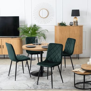 Стілець оксамитовий MEBEL ELITE FORIS Velvet Зелений фотографія