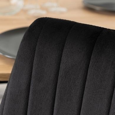 Стілець оксамитовий MEBEL ELITE BARI Velvet Чорний фотографія