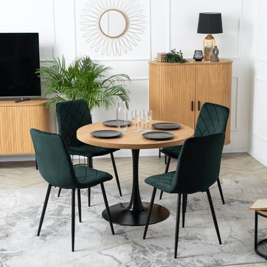 Стілець оксамитовий MEBEL ELITE FORIS Velvet Зелений фотографія