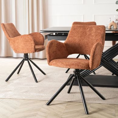 Крісло поворотне MEBEL ELITE FLAV Рудий фотографія