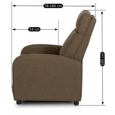 Кресло реклайнер MEBEL ELITE DANNY ткань Коричневый фотография