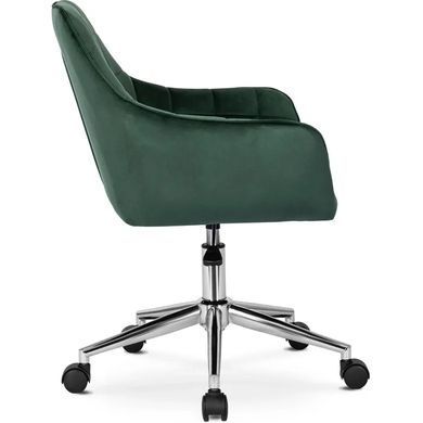 Стілець офісний поворотний оксамитовий MEBEL ELITE FABIO Velvet Зелений фотографія