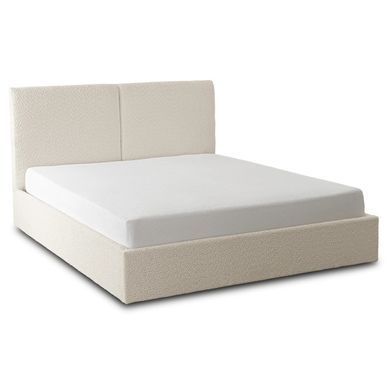 Ліжко двоспальне MEBEL ELITE MARSYLIA 160x200 см Кремовий Букле фотографія