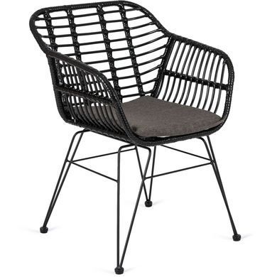 Комплект садової меблів MEBEL ELITE стіл FARGO + 4 стільці MUSA Чорний