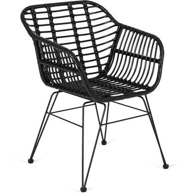 Комплект садової меблів MEBEL ELITE стіл FARGO + 4 стільці MUSA Чорний