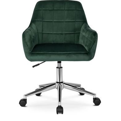 Стілець офісний поворотний оксамитовий MEBEL ELITE FABIO Velvet Зелений фотографія