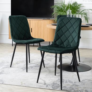 Стілець оксамитовий MEBEL ELITE FORIS Velvet Зелений фотографія