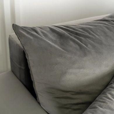 Кутовий диван оксамитовий MEBEL ELITE MARKUS Velvet 238 см Cірий (правий) фотографія