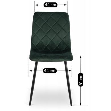 Стілець оксамитовий MEBEL ELITE FORIS Velvet Зелений фотографія