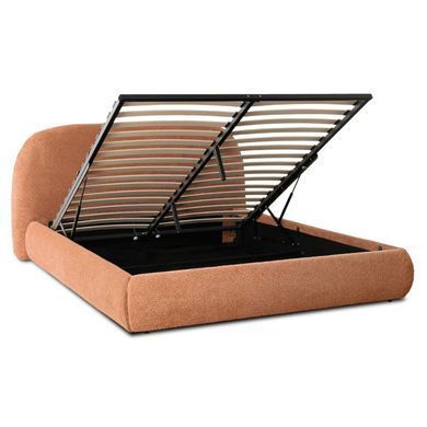 Кровать двуспальная MEBEL ELITE ROSSO 160x200 см Рыжий Букле фотография