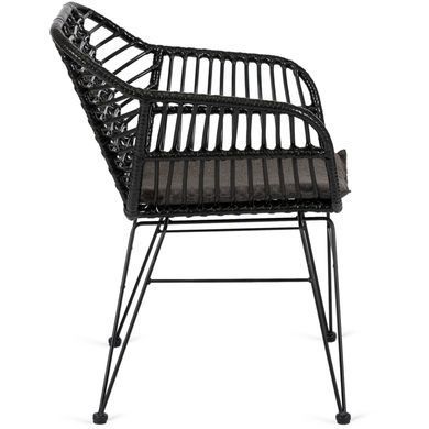 Комплект садової меблів MEBEL ELITE стіл FARGO + 4 стільці MUSA Чорний