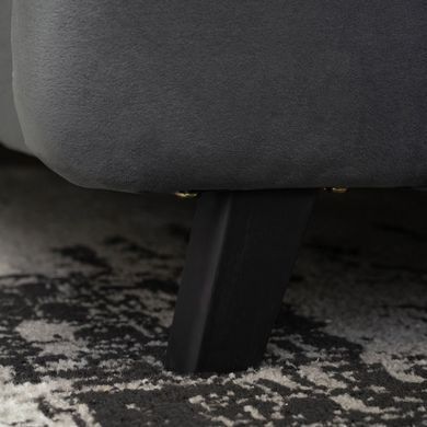 Ліжко двоспальне оксамитове MEBEL ELITE LINO Velvet 140x200 Сірий фотографія