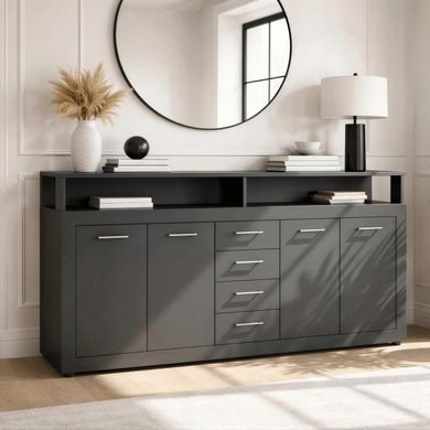 Комод MEBEL ELITE BLAGO 190 антрацит фотографія
